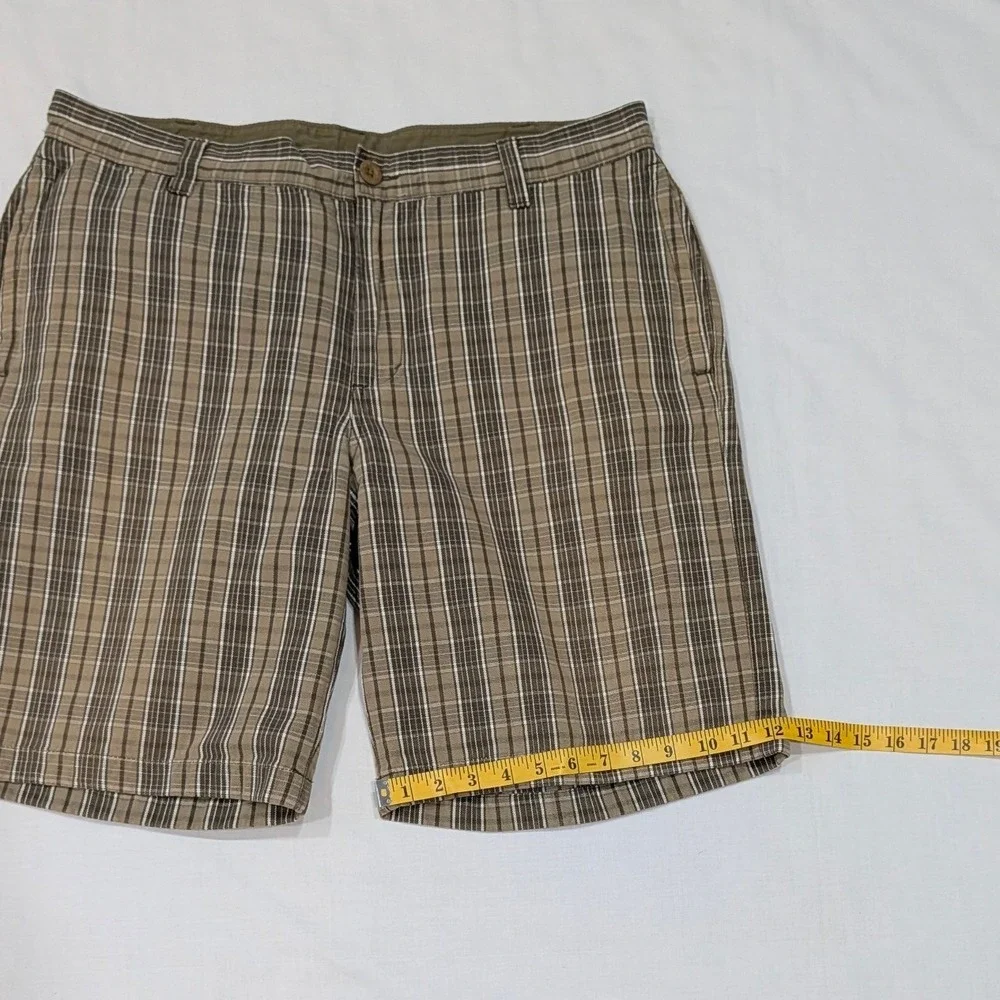 The North Face Mens Brown Plaid Hiking Shorts Size 36 Regular Outdoor Utility